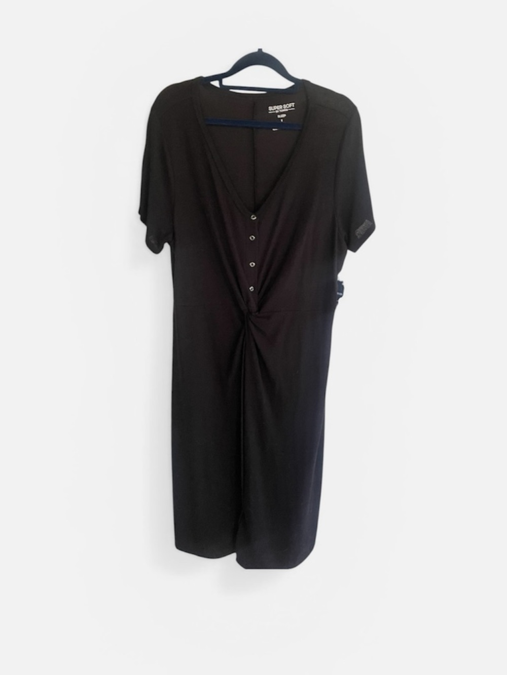 torrid Sleep Black Midi Dress with Front Twist